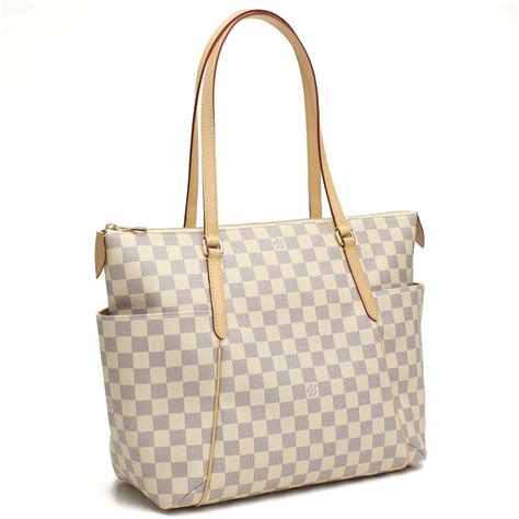 louis vuitton white checkered handbag|white louis vuitton shoulder bag.